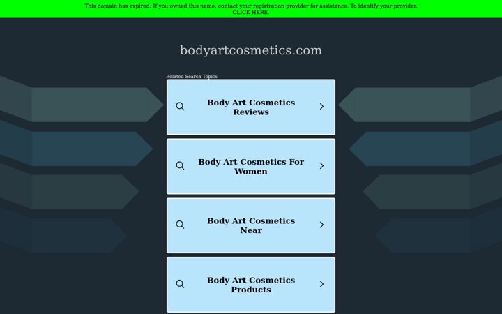 Screenshot of bodyartcosmetics.com
