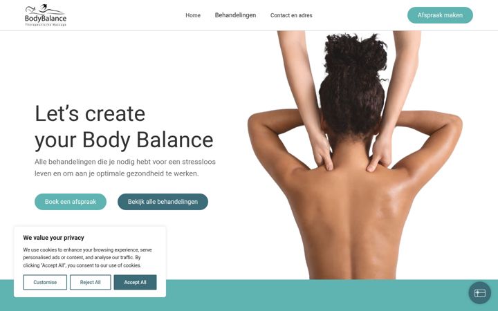 Screenshot of bodybalance-massage.be