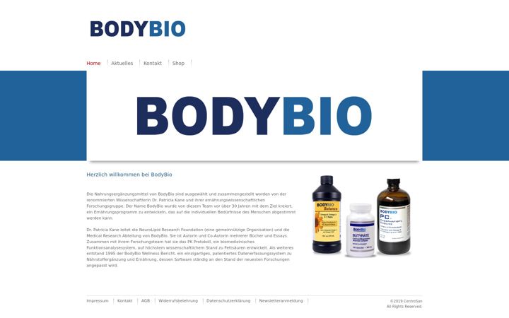 Screenshot of bodybio.eu