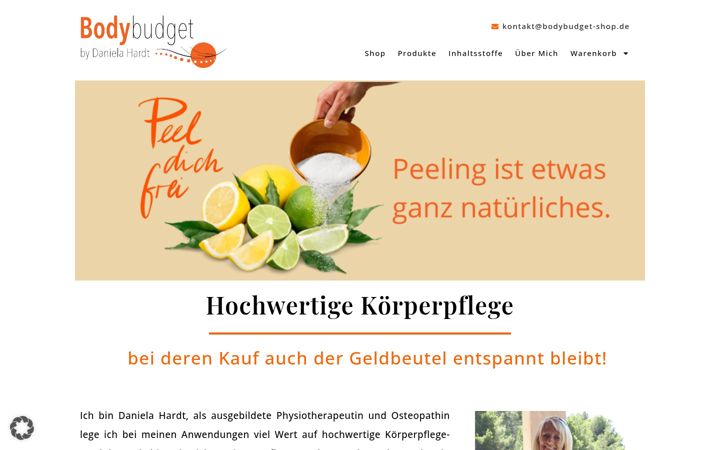Screenshot ta' bodybudget-shop.de