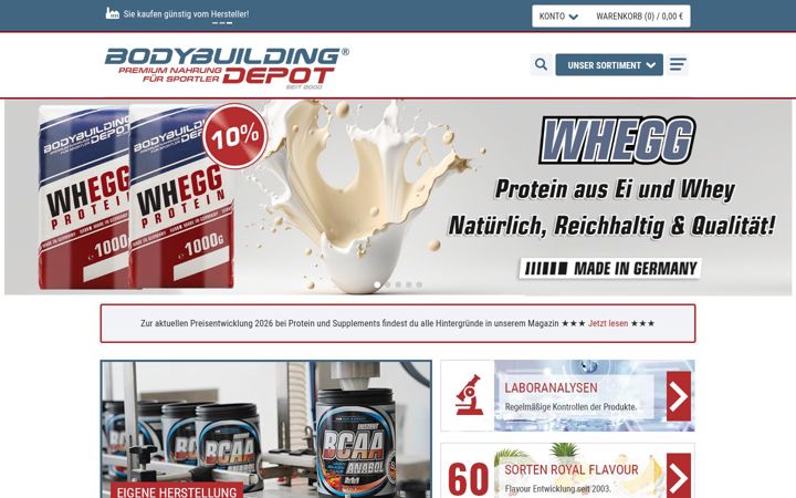 Screenshot of bodybuilding-depot.de