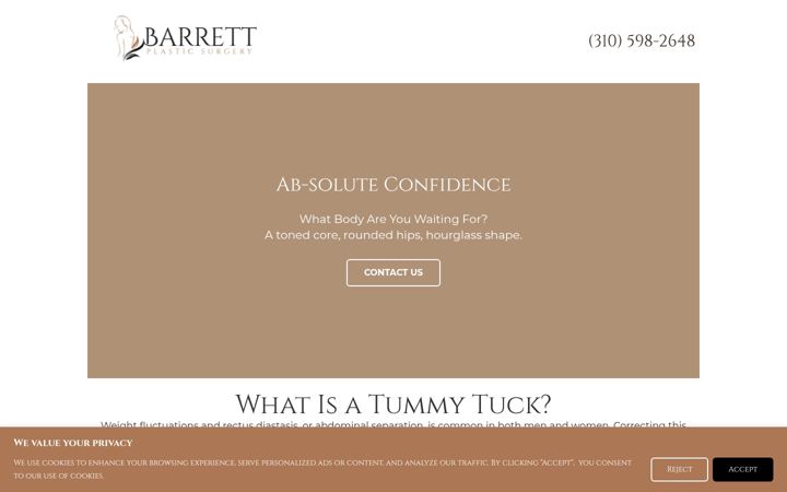 Screenshot of bodybybarrett.com