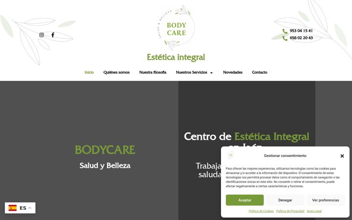 Screenshot of bodycare-jaen.com