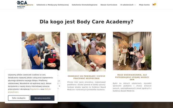 Screenshot of bodycareacademy.pl