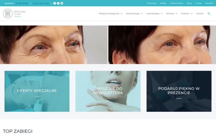 Ekraanipilt saidist bodycareclinic.pl