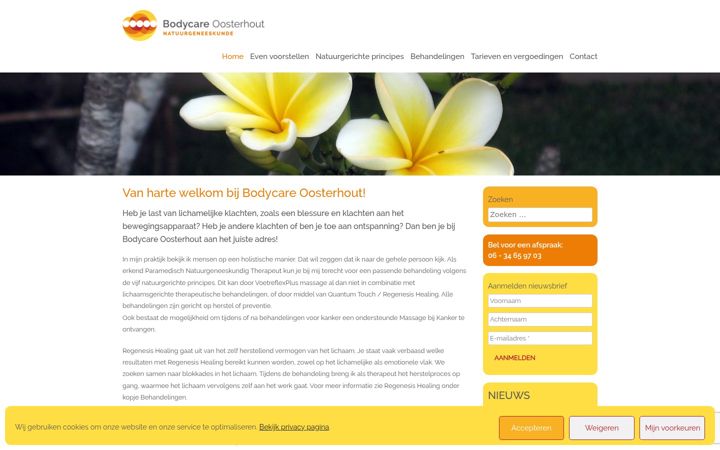 Screenshot of bodycareoosterhout.nl
