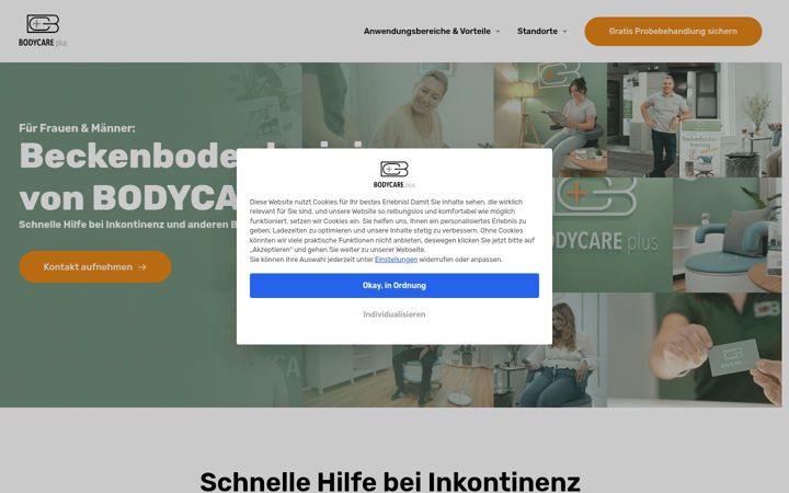 Ekraanipilt saidist bodycareplus.de