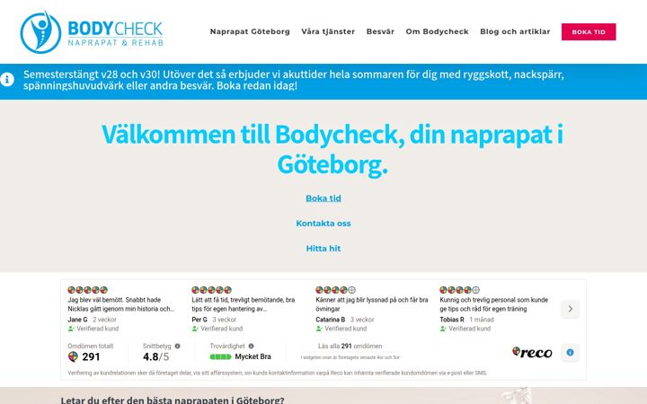Screenshot of bodycheck.se