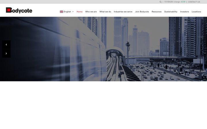 Screenshot von bodycote.com