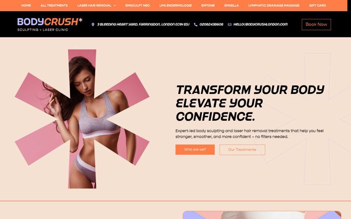 Snímek obrazovky bodycrushlondon.com