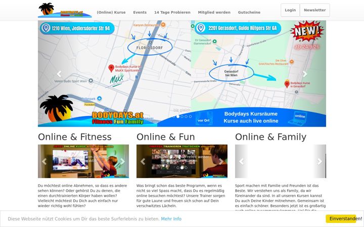 Screenshot of bodydays.at