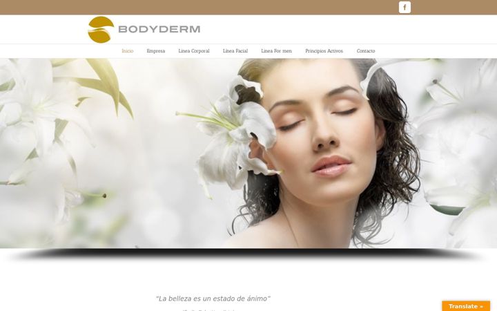 Snímek obrazovky bodyderm.es