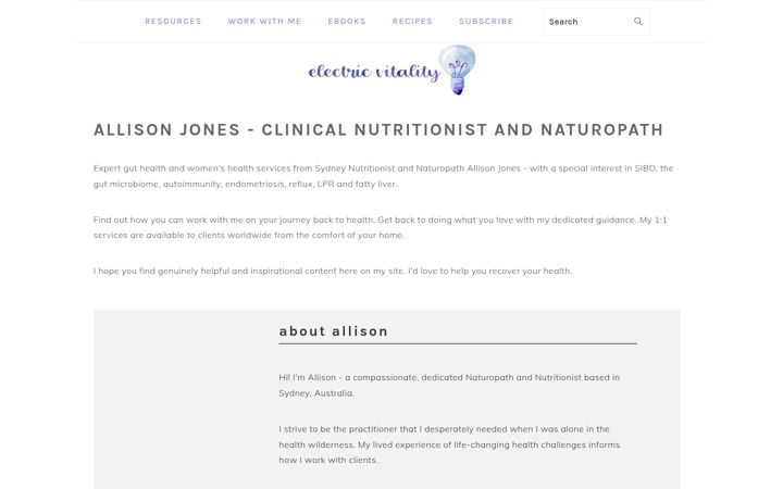 Snímek obrazovky bodyelectricvitality.com.au