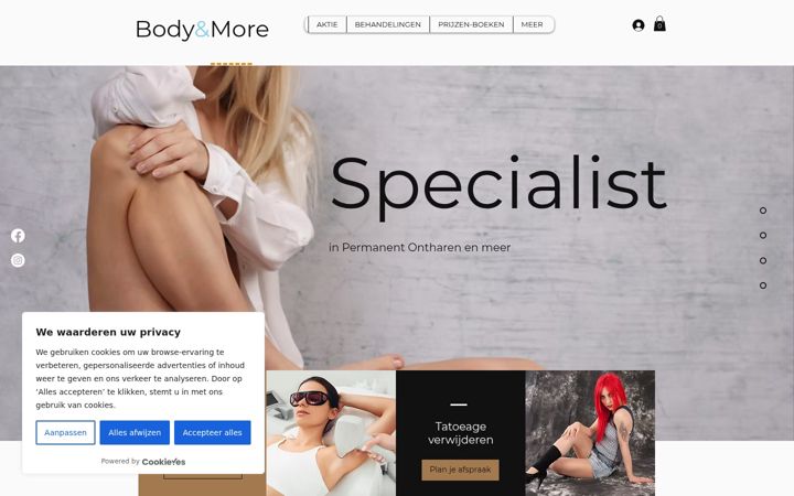 Snímek obrazovky bodyenmore.nl