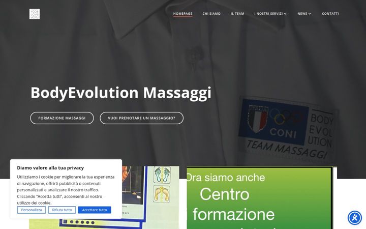 Screenshot of bodyevolutionmassaggi.it