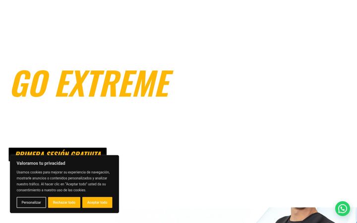 Snímek obrazovky bodyextreme.es