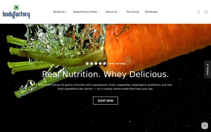 Screenshot of bodyfactory.com