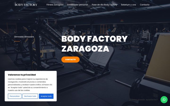 Captura de pantalla de bodyfactoryzaragoza.es
