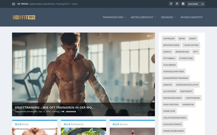Skärmbild av bodyfit.tips