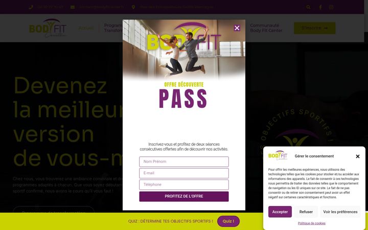 Skärmbild av bodyfitcenter.fr