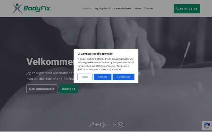 Screenshot of bodyfix.dk