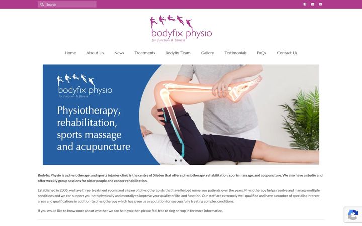 Skärmbild av bodyfixphysio.co.uk