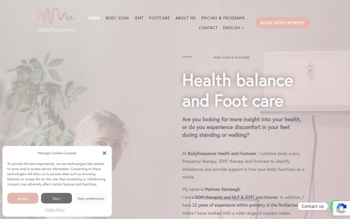 Screenshot of bodyfrequence.com
