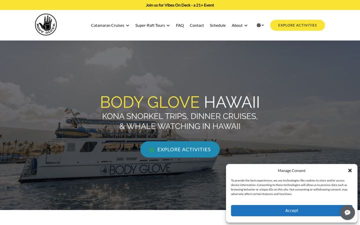 Ekraanipilt saidist bodyglovehawaii.com