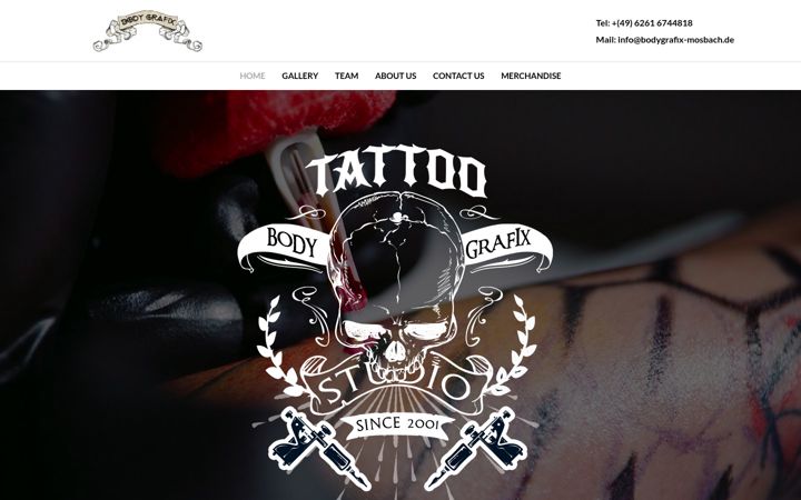 Screenshot of bodygrafix-mosbach.de