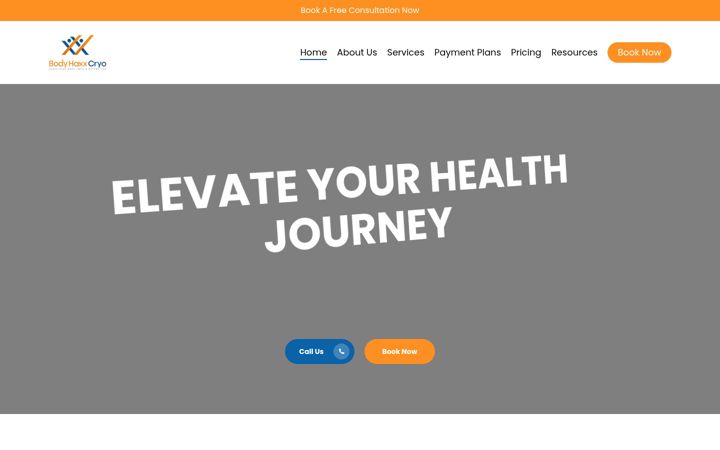 Posnetek zaslona bodyhaxxcryo.com