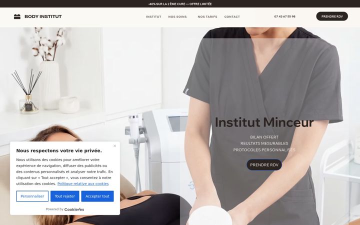 Skærmbillede af bodyinstitut.fr