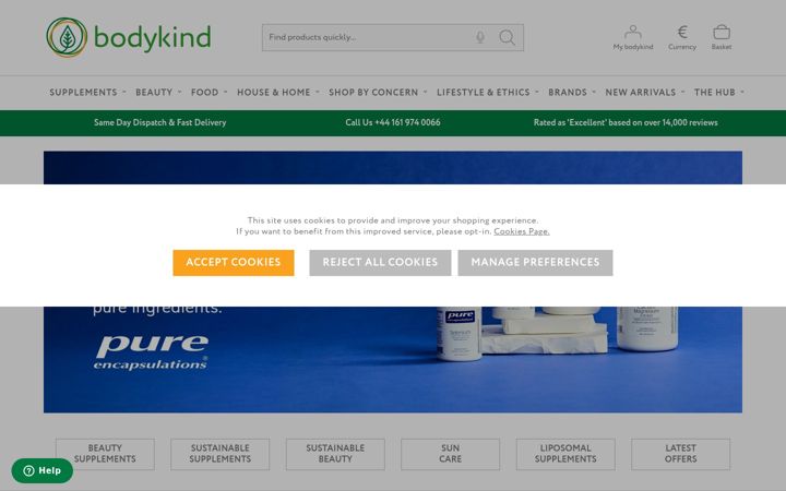Screenshot of bodykind.com