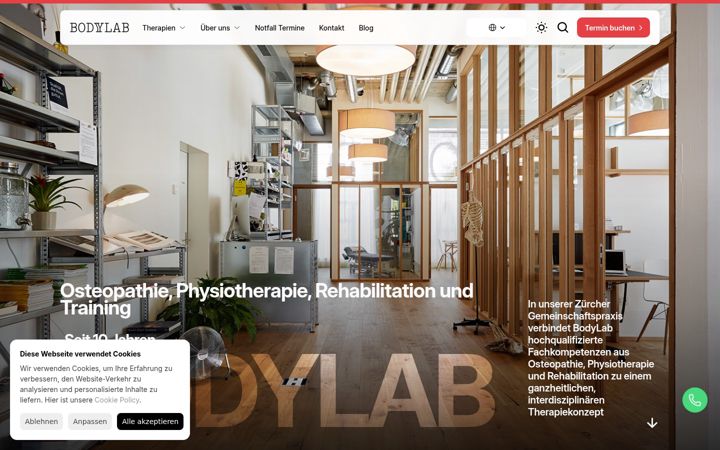 Screenshot of bodylab.ch