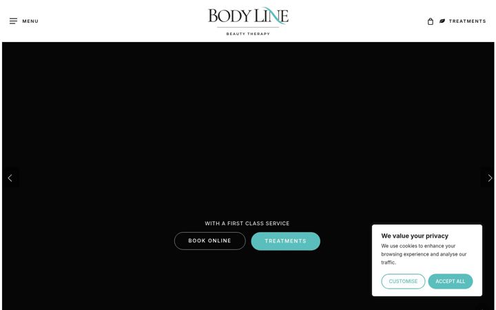Skærmbillede af bodylinebeautytherapy.co.uk