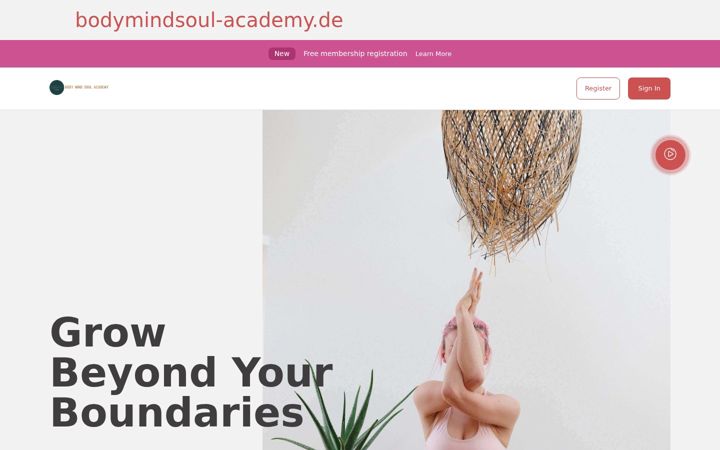Zrzut ekranu bodymindsoul-academy.de