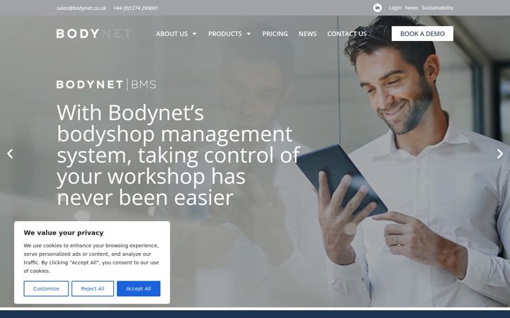 Ekrānuzņēmums no bodynet.co.uk
