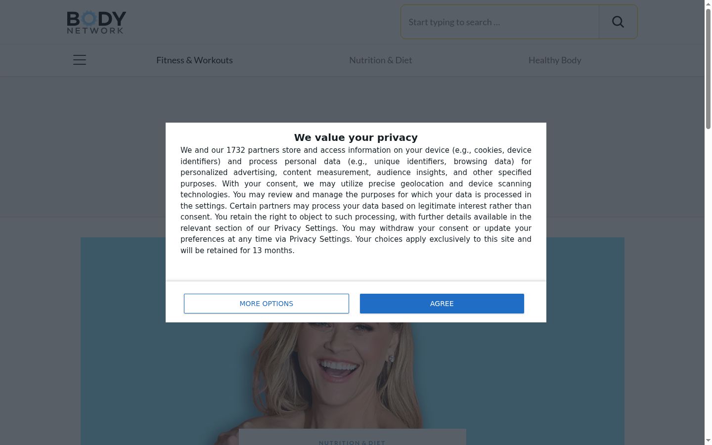 Capture d'écran de la bannière de consentement affichée avant toute interaction
