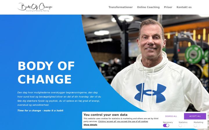 Screenshot of bodyofchange.dk