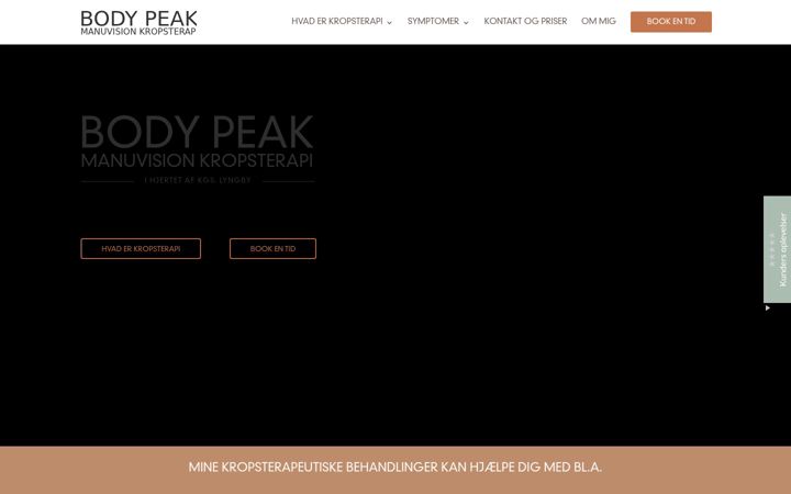 Screenshot of bodypeak.dk