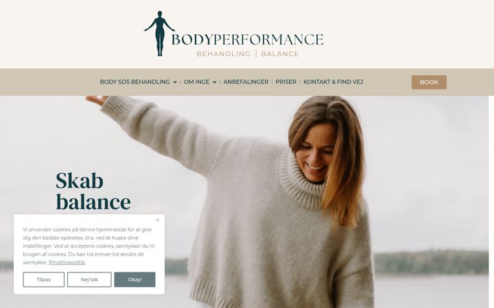 Screenshot of bodyperformance.dk