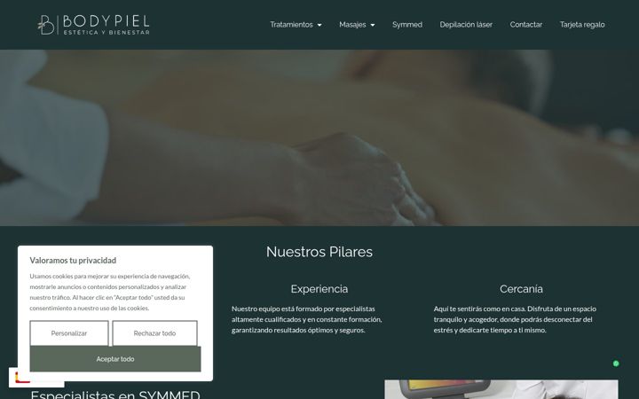 Screenshot of bodypiel.com