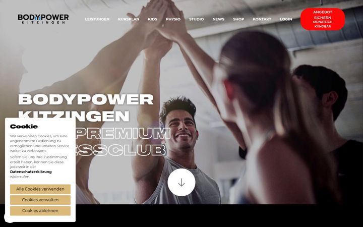 Screenshot of bodypower-kitzingen.de
