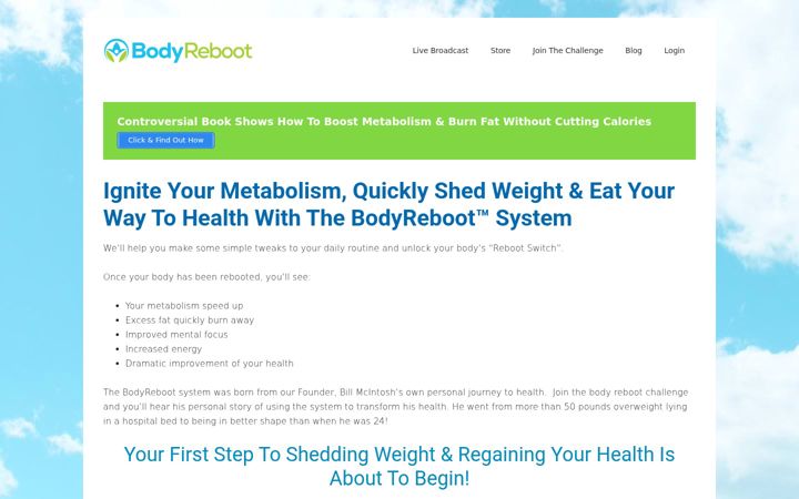 Screenshot von bodyreboot.com