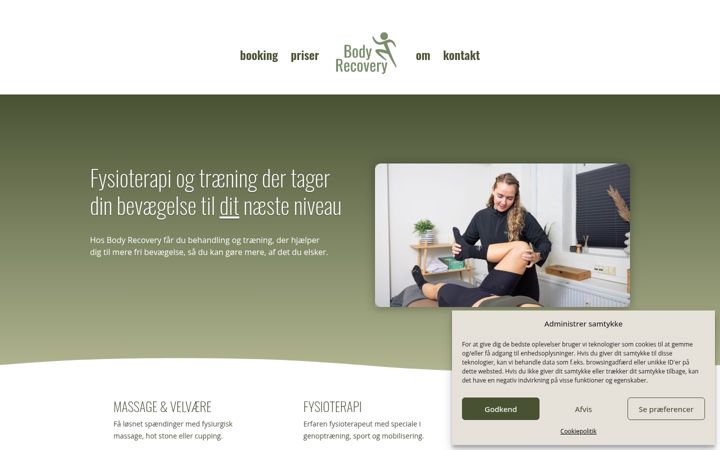 Screenshot of bodyrecovery.dk