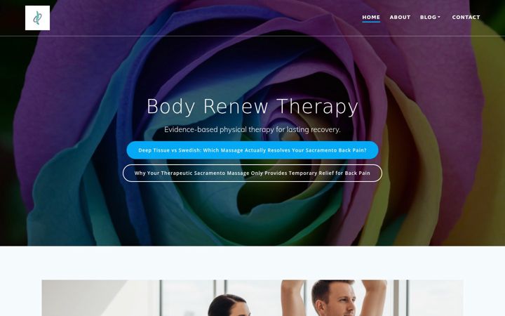 Screenshot von bodyrenewtherapy.com