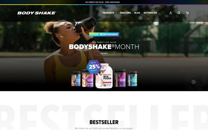 Screenshot of bodyshake.com