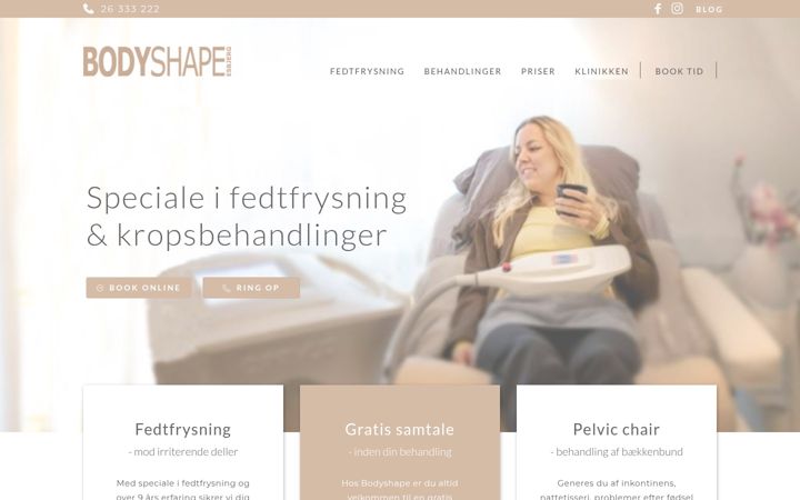 Screenshot of bodyshape-esbjerg.dk