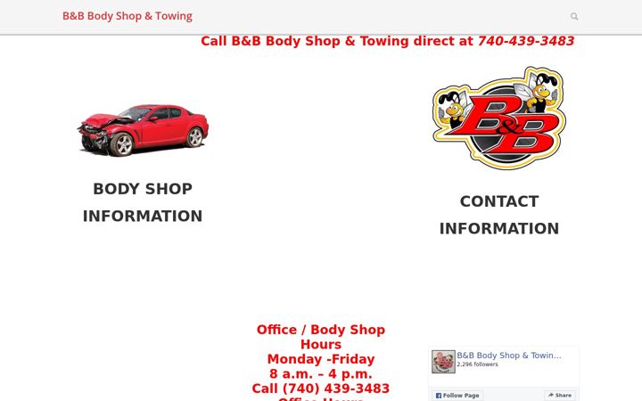Screenshot of bodyshopandtowing.com
