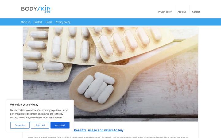 Screenshot of bodyskin.care