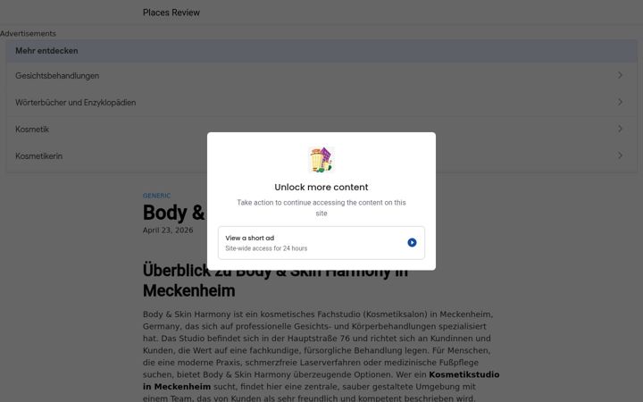 Screenshot of bodyskinharmony.de